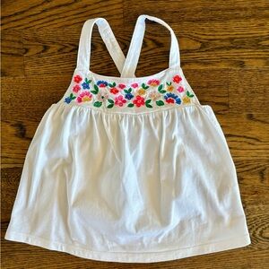 Mini Boden White Sleeveless Top